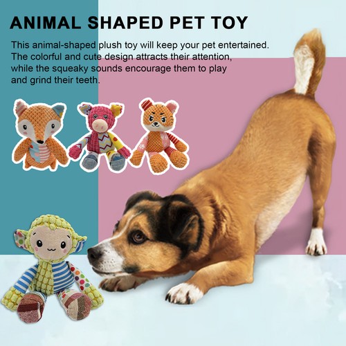 Shaped Pet Toy Dog Chew Plush for Dogs Bite Resistant Squeaky Cute