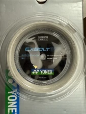 New Yonex Exbolt 63 BGXB 63-2 200M Reel String White