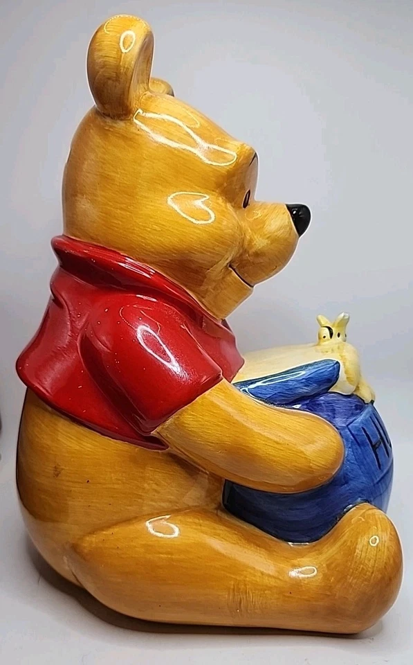Vintage Winnie the Pooh with Hunny Pot Coin Piggy Bank 10" - Image 3 of 4