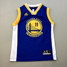 Golden State Warriors Klay Thompson Jersey Youth Small Blue Adidas Basketball