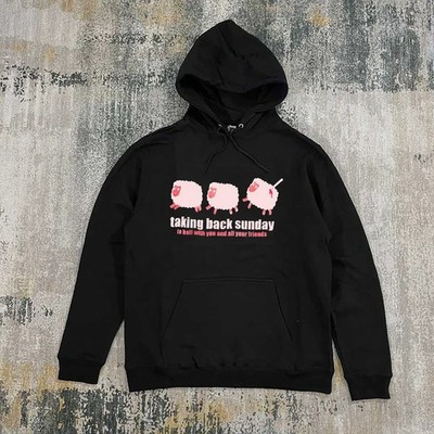 TAKING BACK SUNDAY to hell with you and all your friends Hoodie Black BS1112