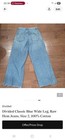 High Rise Wide Leg Faded Blue Jeans, Raw Hem, Size 2 — photo 2