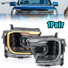 Pair LED Headlights Front Lamp HeadLamp Fits for Ford Ranger 2023 2024