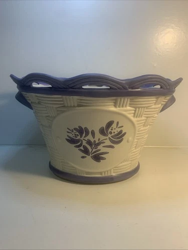HTF!!! Pfaltzgraff Yorktowne Flower Planter Pot Weave Large Basket