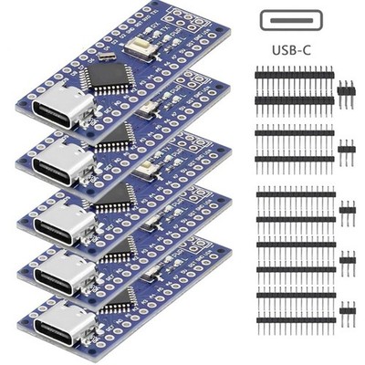 5 Stück Nano ATmega328 V3 Board Mikrocontroller USB Type C CH340 Chip Arduino