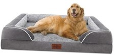 Waterproof Orthopedic Foam Dog Beds for Extra 42.0"L x 30.0"W x 9.0"Th Grey