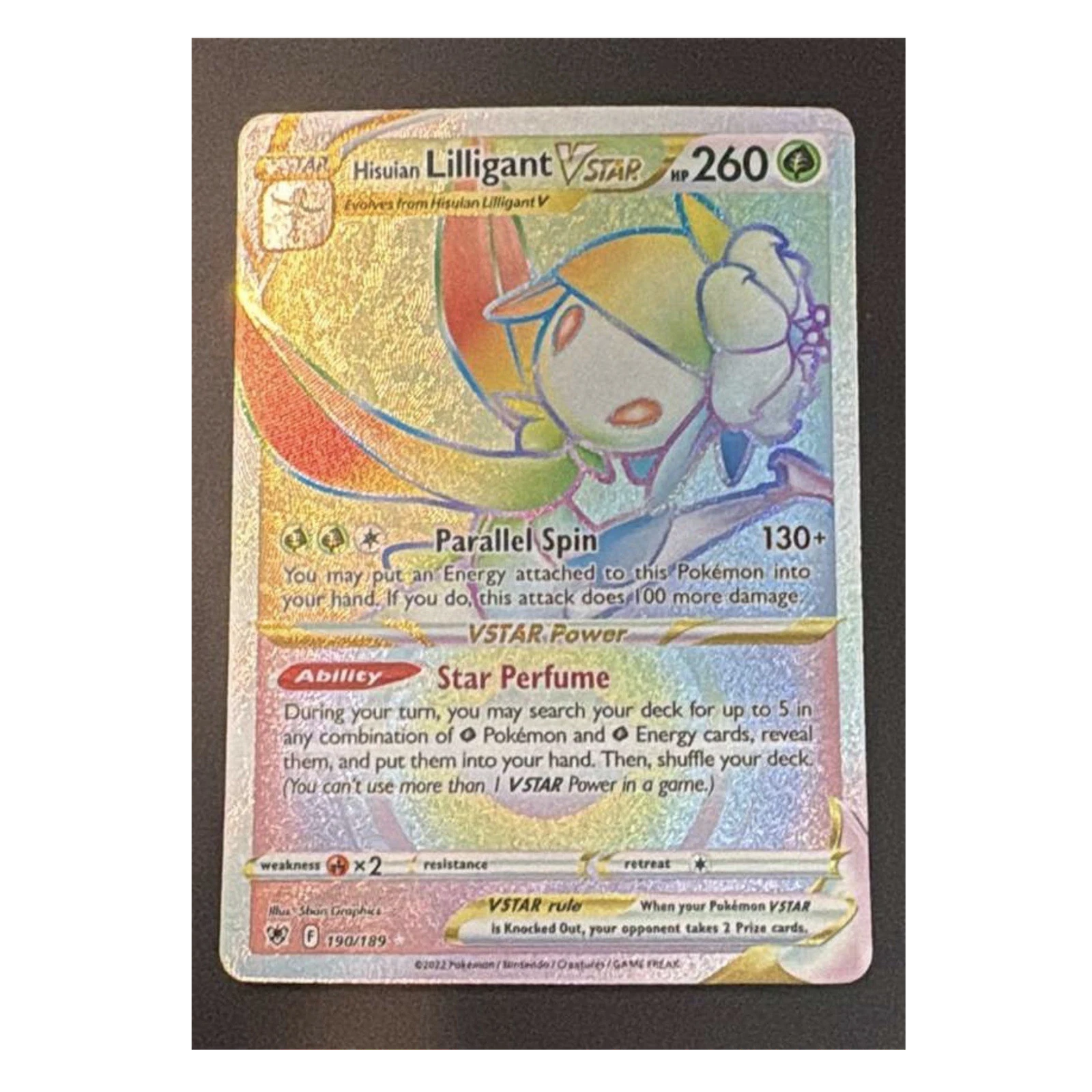 Hisuian Lilligant VSTAR 190/189 Secret Rare Holo Full Art Astral Radiance