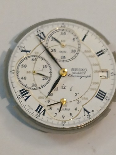 Seiko Quartz Chronograph Movement, Used, For Parts Or Repair