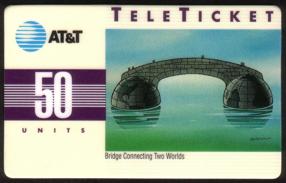 50u Bridge Connecting Two Worlds (Group 2 = 'AMSP#'/Bar) Portuguese Phone Card