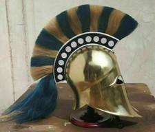 Knight Spartan Medieval Greek Corinthian Armour Helmet With Plume Gift