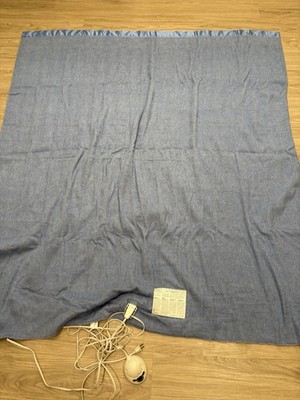 Sunbeam 613A Full Size Blue Acrylic Blanket With PAC-214 Power Supply WORKS