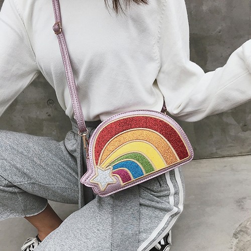 Bolso Cuadrado Pequeño Arco Iris Personalidad Literaria Wil1522 - Imagen 2 de 7