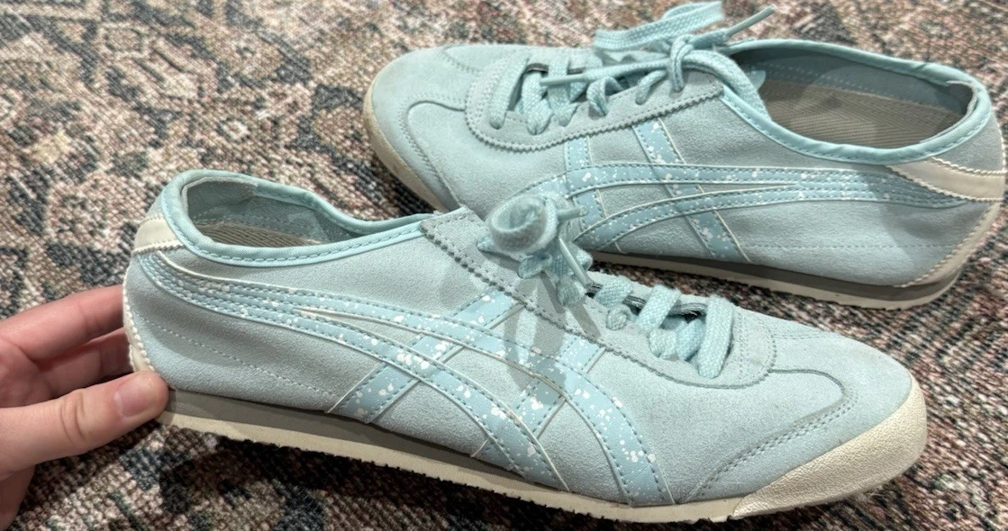 Onitsuka Tiger Blue Leather Athletic Shoes for Women for sale | eBay