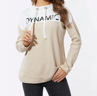Damen Sweatshirt Sweater Pullover langarm sand ecru Gr. 46 NEU