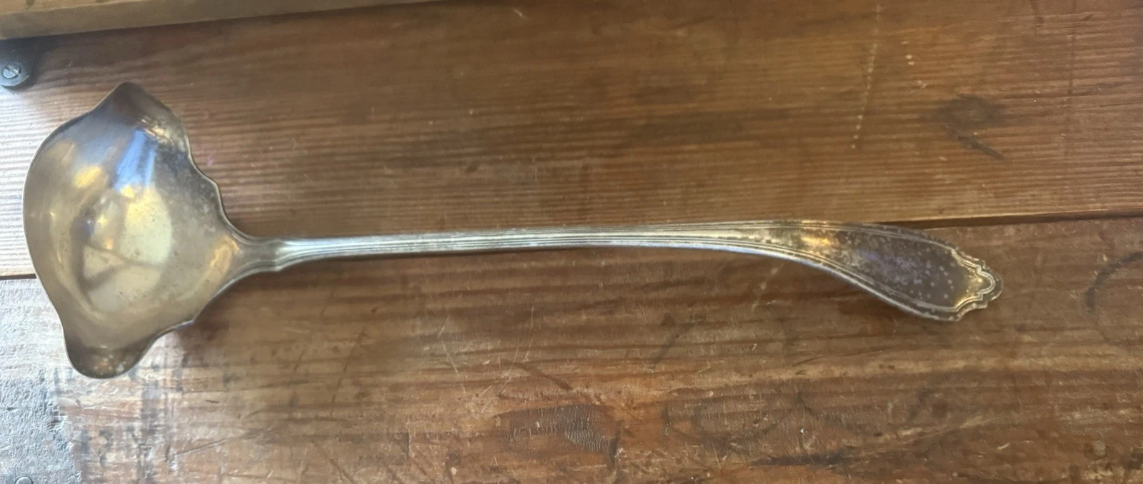 1835 R. Wallace A1 Anjou Pattern Silver Plate Punch Ladle Soup Vintage