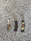 13 pc mix Lot Pocketknives & Fixed Blade Knives w/ Display Case, Stainless Steel — photo 10