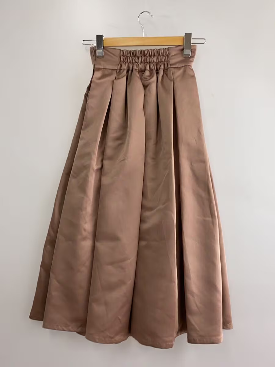AMERI Long Skirt, Free Size, Polyester, Pink, Sol… - image 2