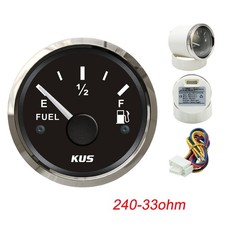 KUS Fuel Level Gauge Boat Marine Fuel Tank Level Indicator 52mm 240-33 ohms