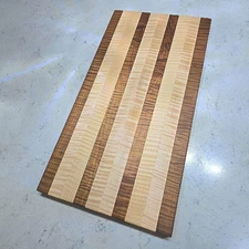 Handmade Curly Maple Cutting Board: Rustic Charcuterie Board-Serving Cheese Tray