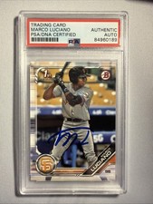 2019 Topps 1st Bowman Rookie Marco Luciano SIGNED PSA Authentic Giants #BP-82