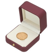 Coin Display Box, Coin Presentation Display Box Fit 30mm Coin, Red
