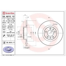 2x Bremsscheibe hinten für Peugeot 508 1 8D SW 8E | 26240832