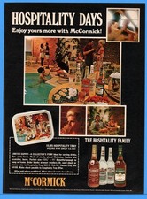 1973 McCormick Gin Vodka Whiskey Gold Label Serving Hospitality Tray Print Ad