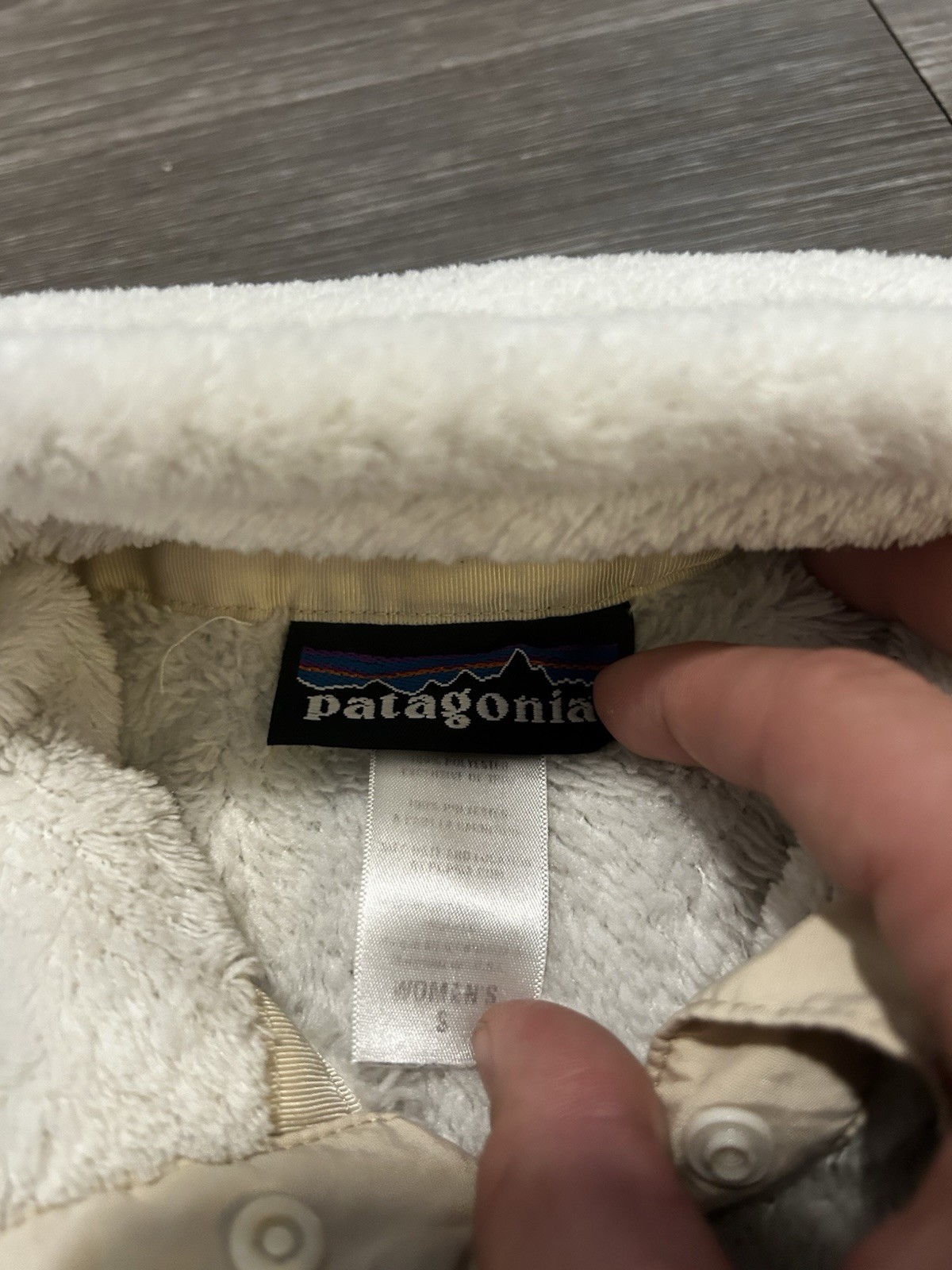 Patagonia Jacket Adult S White Snap T Fleece Fuzzy Sweater Outdoors Womens thumbnail 3