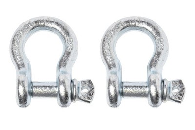 2 Pack 5/8'' Bow Shackle D-Ring w 3/4'' Clevis Screw Pin WLL 7000 lbs 3.25 TON