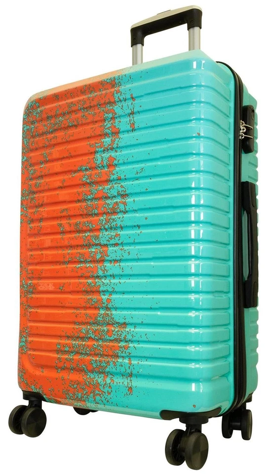 Hartschalen Trolley Zwei-Farb-Print Sierra Türkis-Orange Einzeln Set Gr. M,L,XL - Bild 4 von 4