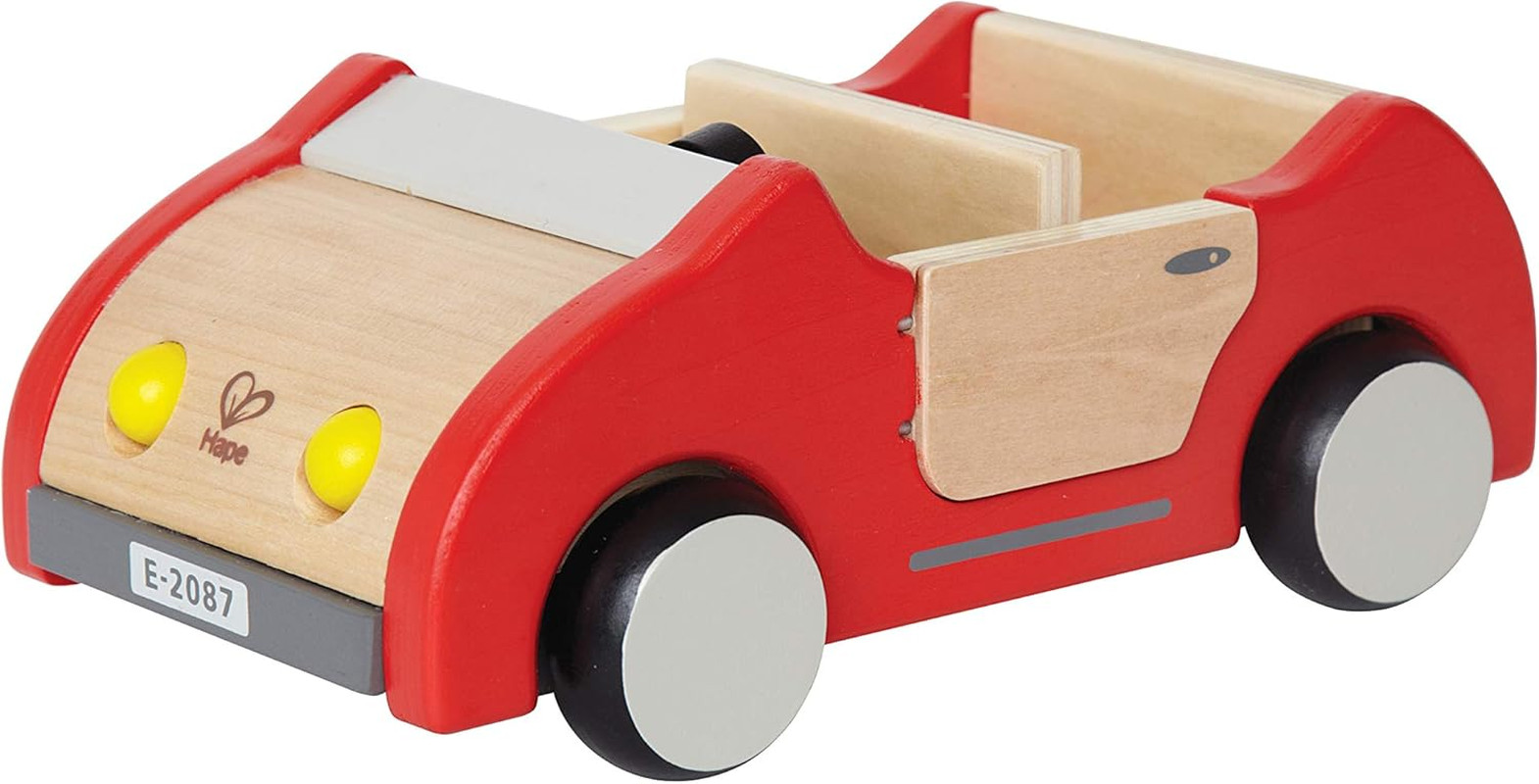 Hape Wooden Doll House Family Car| Toy Vehicle Seats up to 4