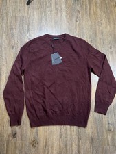 New Naadam Sweater Mens Small Cashmere Red Crewneck Pullover Casual Adult