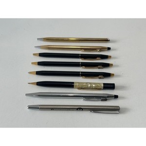 Vintage Pen/Pencil Lot of 8 - Cross Sheafer Pointer Founders Bank of America 12K