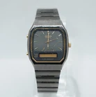 Vintage Seiko Digital Watch Mens Gray Dial H601-5479 w/ Box - Needs Batteries
