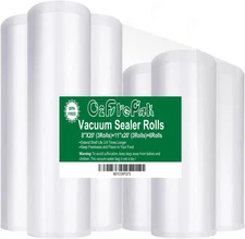 6-Pack Vacuum Sealer Bags Rolls 8"x20' & 11"x20', BPA-Free Heavy Duty New