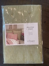 Villager Liz Claiborne European Pillow Sham Green Ripple Bardot 26x26