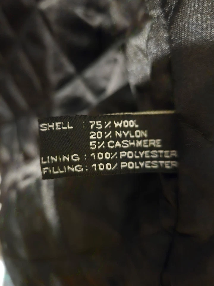 Casaco masculino American Rag mistura de lã ervilha G grande cinza carvão peito duplo - Imagem 3 de 4