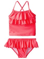 CARTER'S Baby Girls 2pc Ruffled Tankini Swim Bathing Suit, Sz 18 Mos, NWT