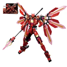 511PCS Red Halberd Athena Building Blocks Flame Mecha Bricks Figure Model