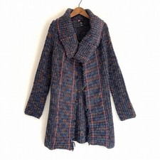 Diesel coat, size S, navy and orange knit cardigan with stitching, RT
