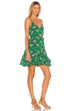 Rhode Resort Casey Dress Watermelon XS 2 Women Floral Mini Green Short NWT 44580