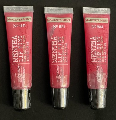 NEW! Lot Of 3 - C.O. BIGELOW Mentha Lip Tint MAGENTA MINT No. 1641 Sealed
