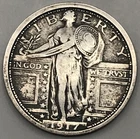 1917 Standing Liberty Quarter Type 1 Very Fine (VF) Condition