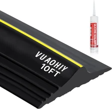 Universal Garage Door Bottom Threshold Seal Rubber Strip with Adhesives DIY