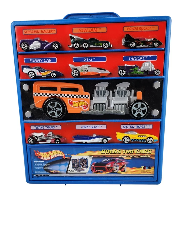 Hot Wheels 100 Car Carrying Case With Handle & Wheels 100+ Assorted Diecast Cars - Image 2 of 4