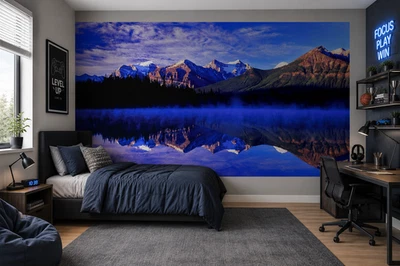 Decor Wallpaper Mountain Lake Wall Mural 254x183cm large size boy bedroom art - Image 1 of 4