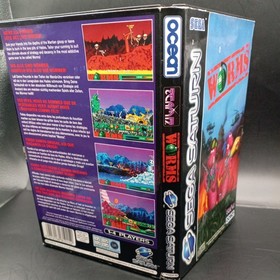 Sega Saturn Worms Box and   instruction Manual Only FREE POSTAGE 