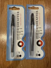 Set of 2 Sheaffer Classic Rollerball Refill Black Medium NEW Sealed Blister Card