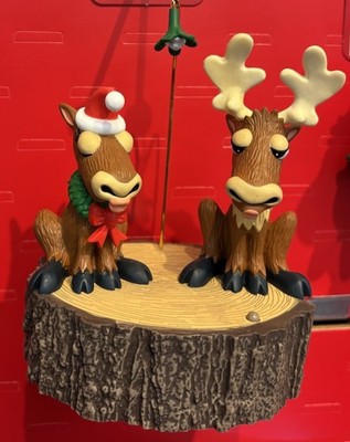 NEW! Hallmark Keepsake 2025 Merry Kiss Moose Magic Sound and Motion Ornament NIB