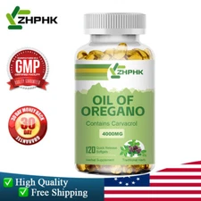 Oregano Oil 4000 mg 120 Softgel Natural Capsules | Contains Carvacrol | by ZHPHK
